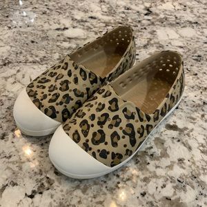Old Navy Perforated Slip on Leopard Print Sneakers